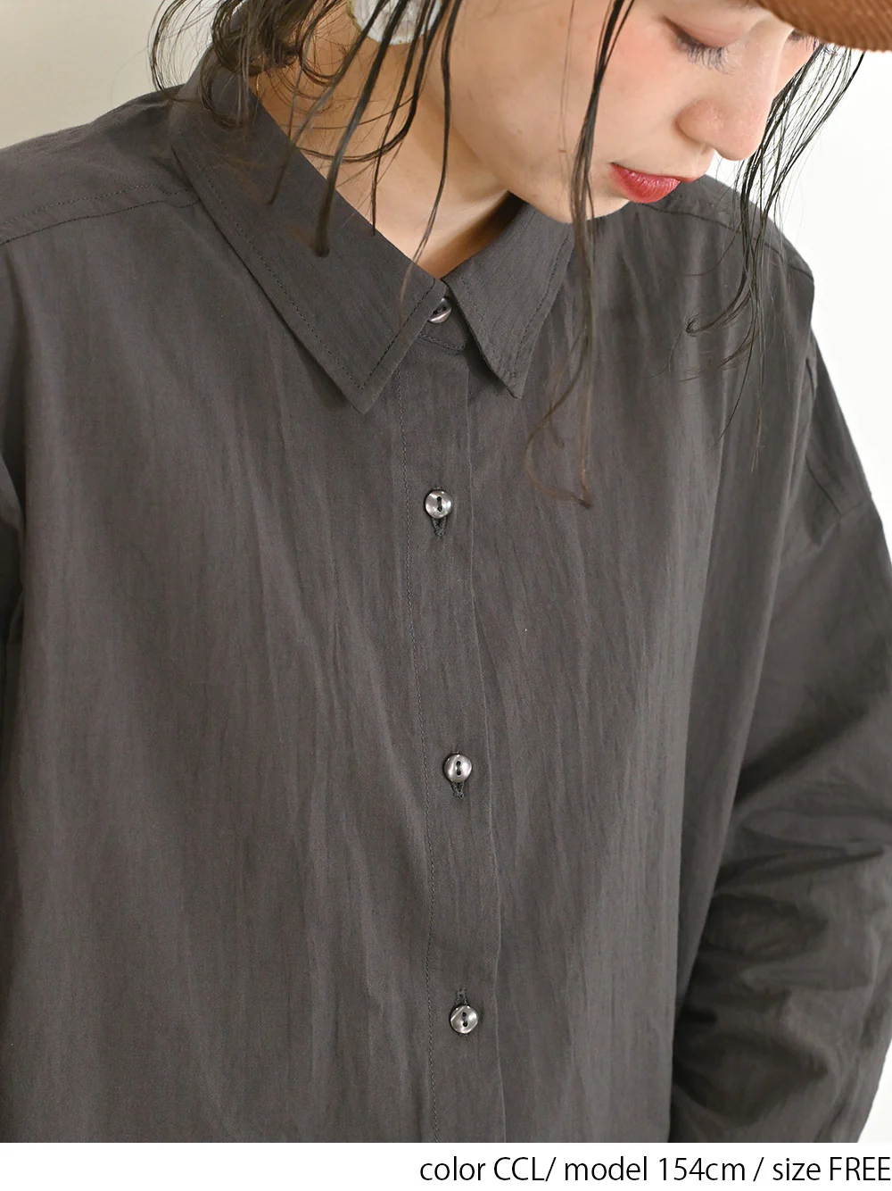 cottonウオッシュ袖タックBIGシャツ - Image 15