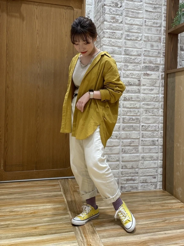 cottonウオッシュ袖タックBIGシャツ - Image 31