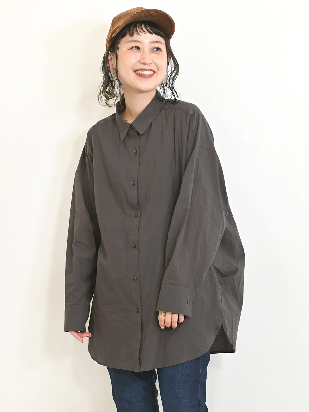 cottonウオッシュ袖タックBIGシャツ - Image 8