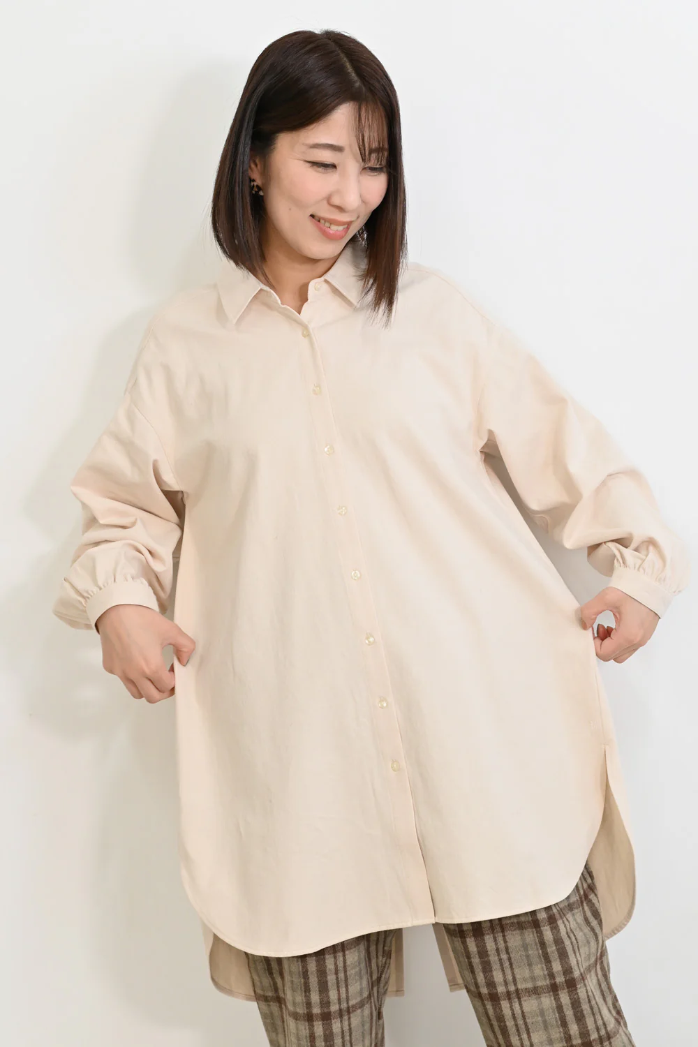 ソフト綿起毛バックスリットチュニック - Image 14