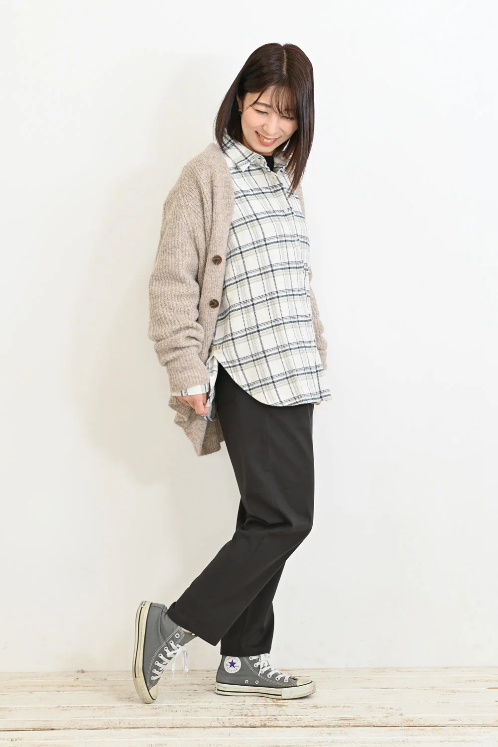 ヘリンボン起毛BIGシャツ - Image 28