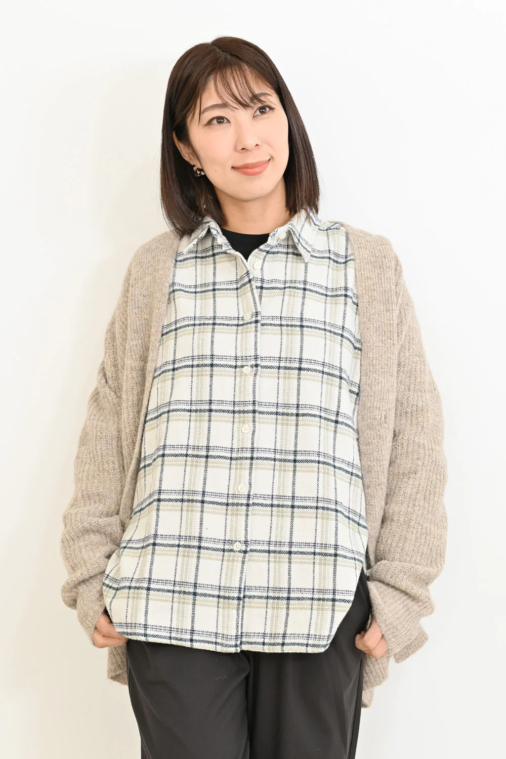ヘリンボン起毛BIGシャツ - Image 35