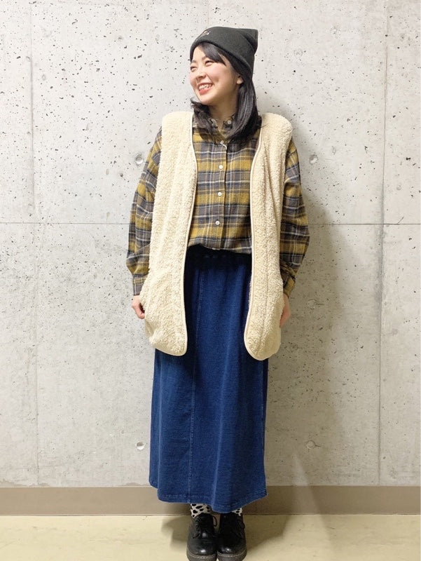 ヘリンボン起毛BIGシャツ - Image 63