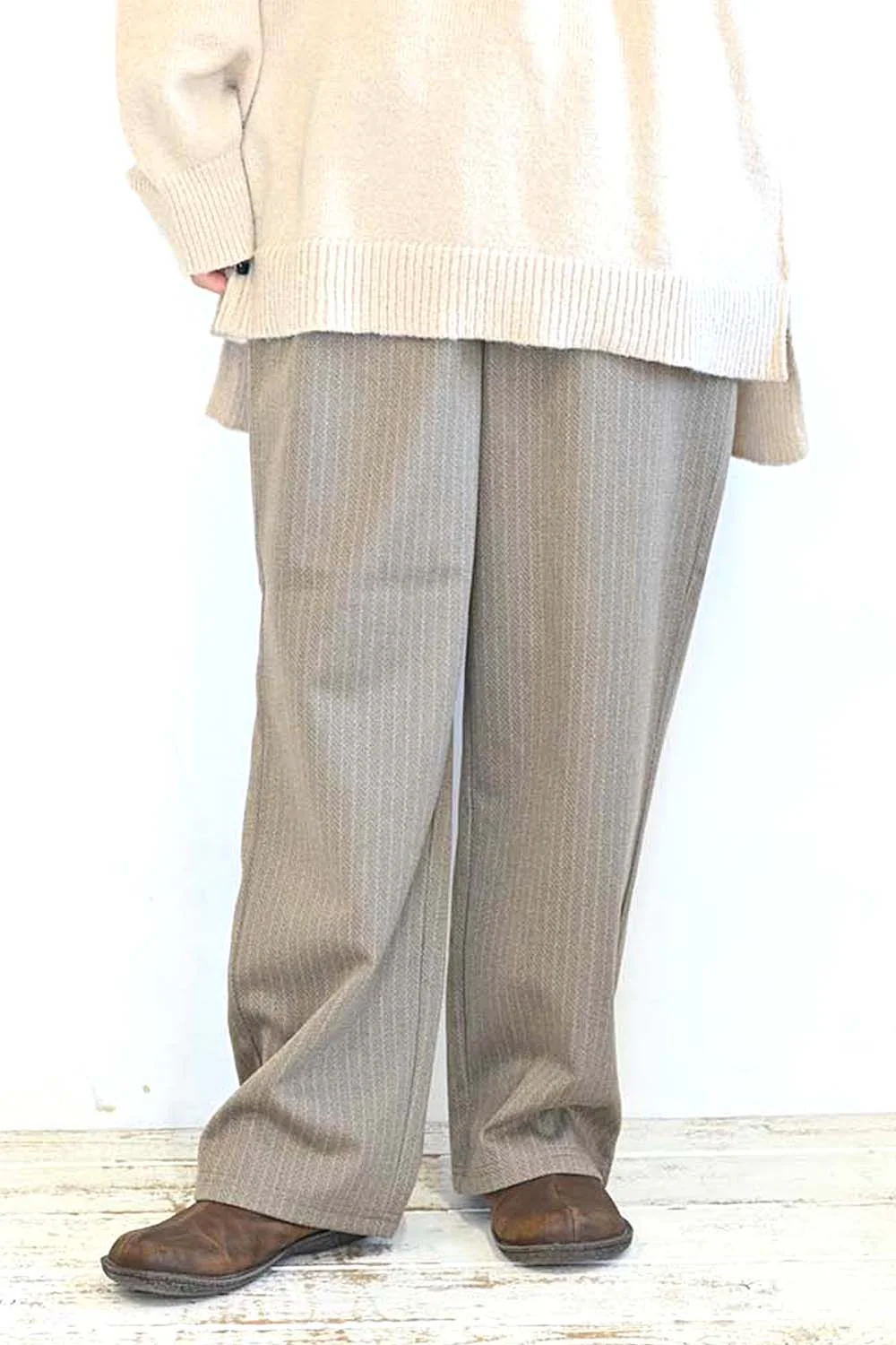 カットジャガードワイドパンツ - Image 6