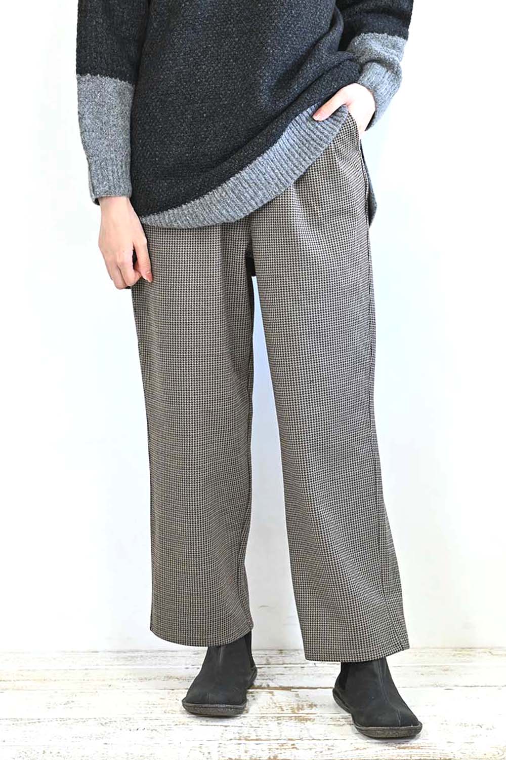 カットジャガードワイドパンツ - Image 7