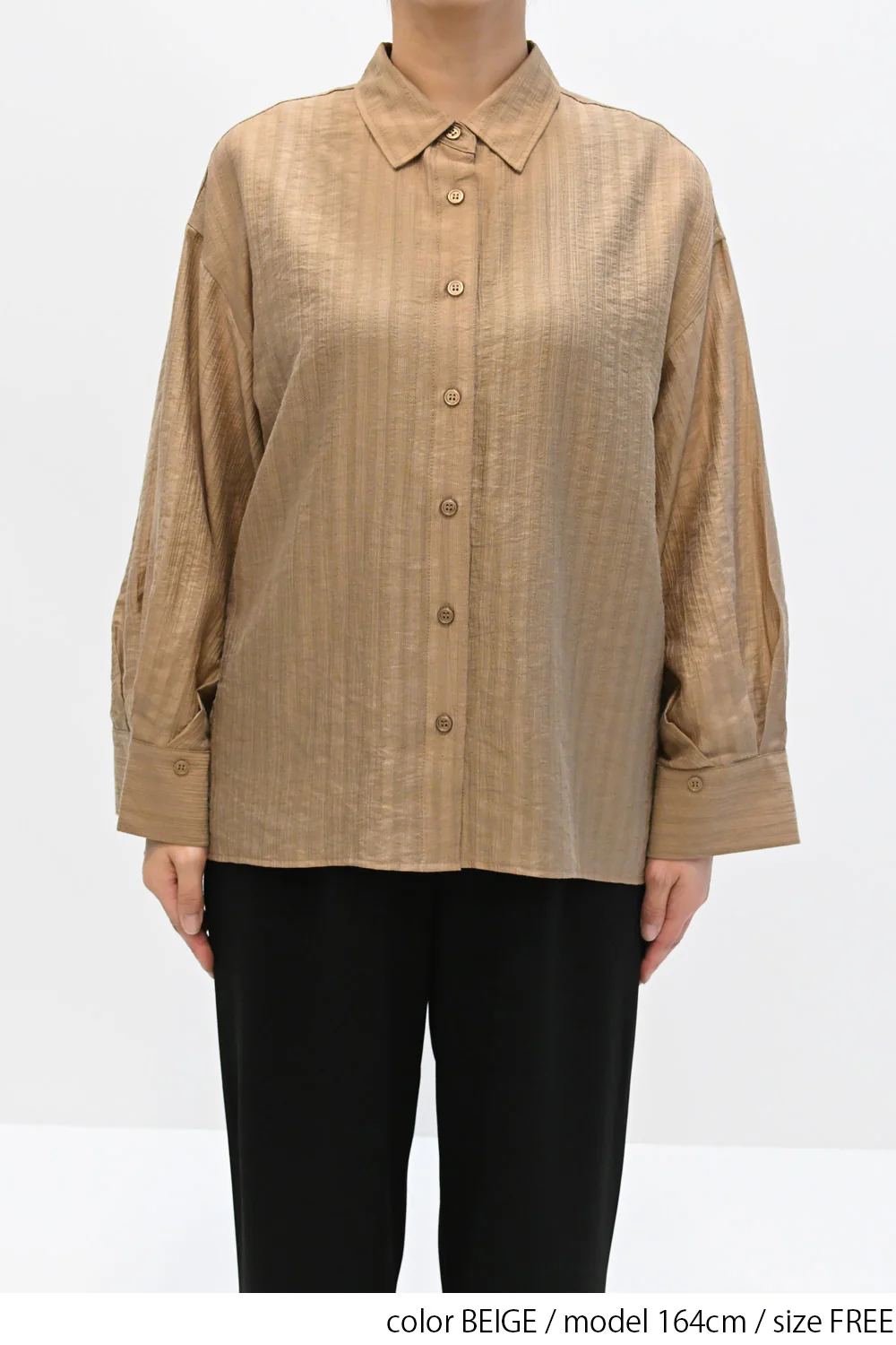 シアーストライプワイドスリーブシャツ - Image 16