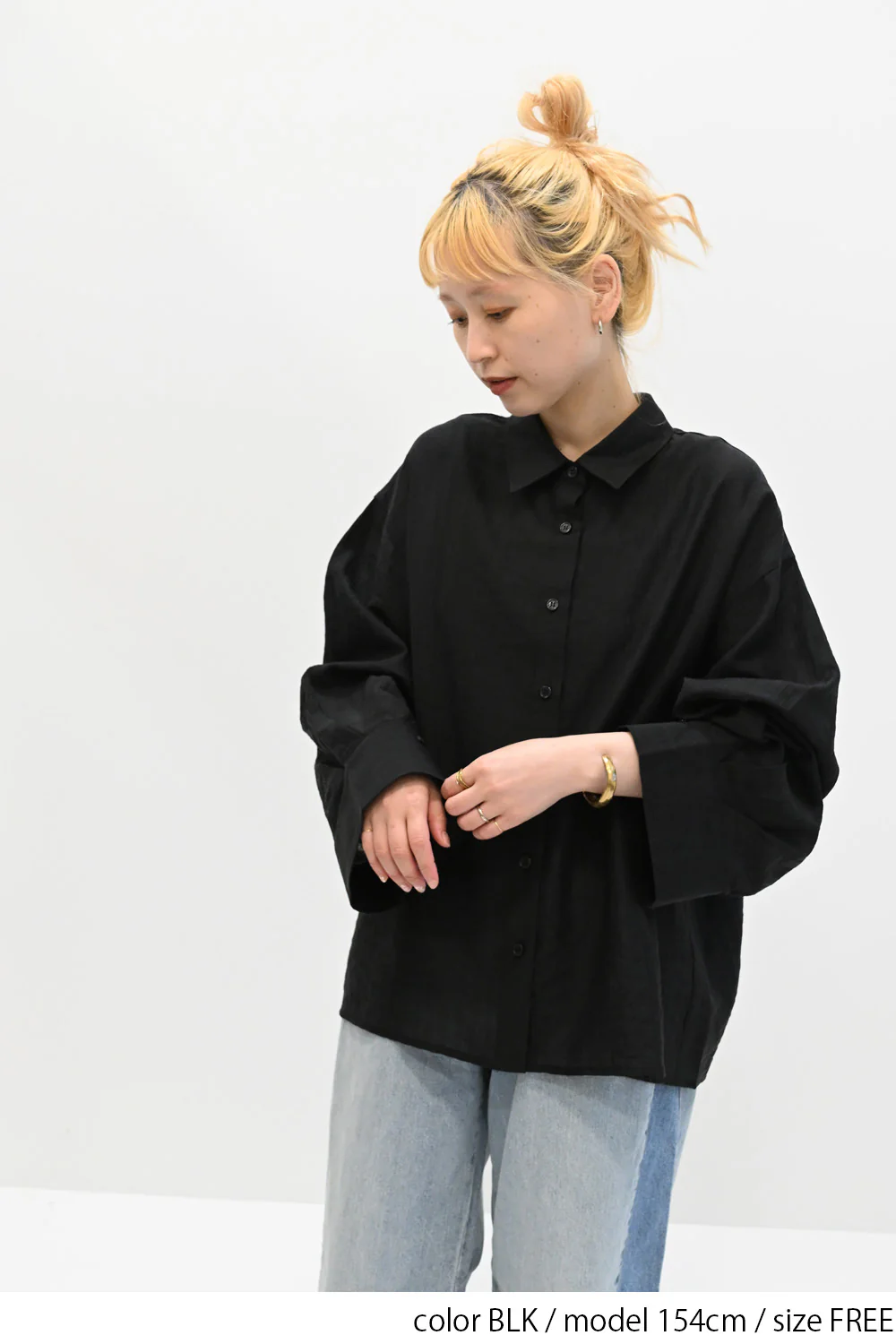 シアーストライプワイドスリーブシャツ - Image 7