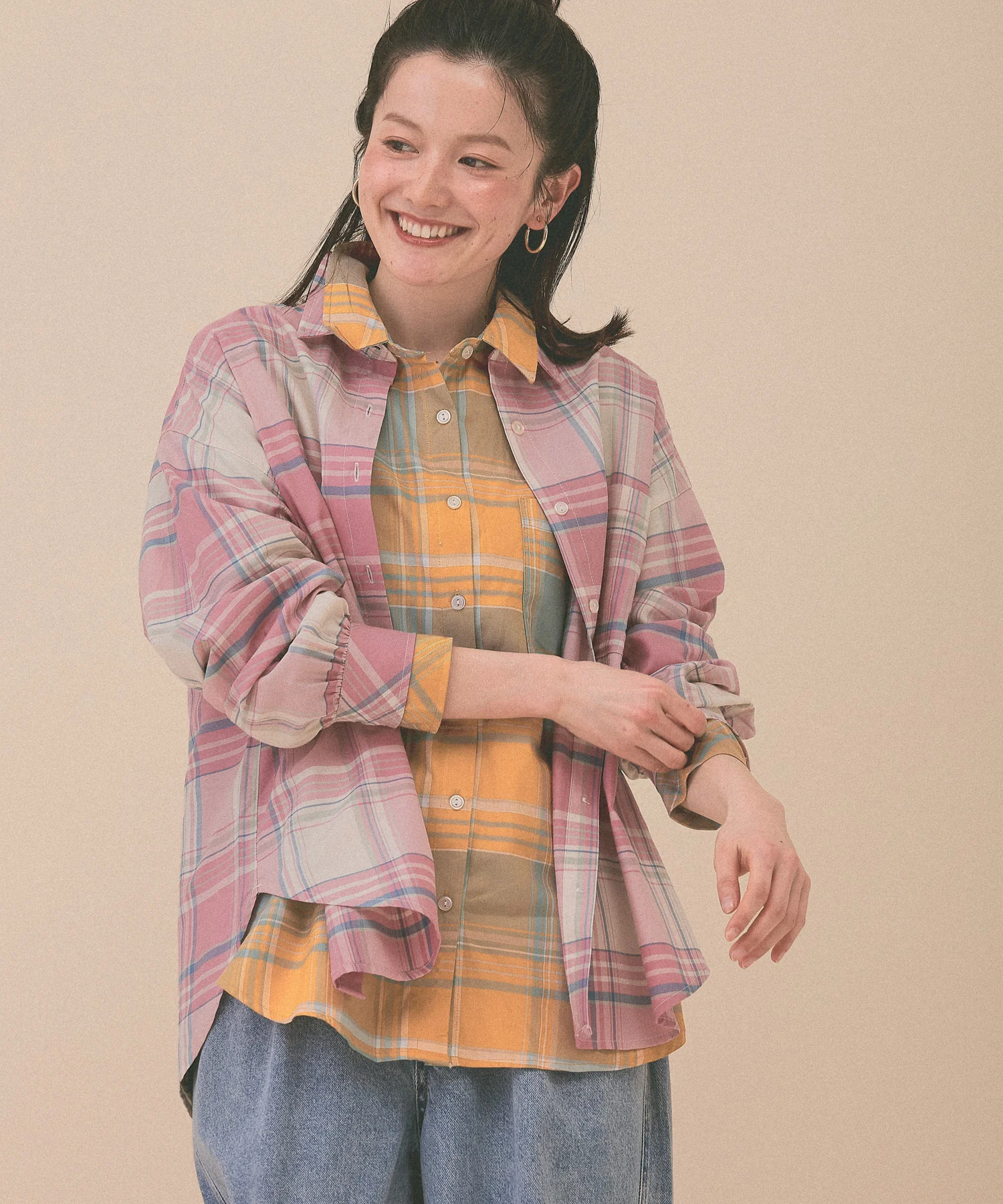 チェックポケ付きシャツチュニック - Image 10