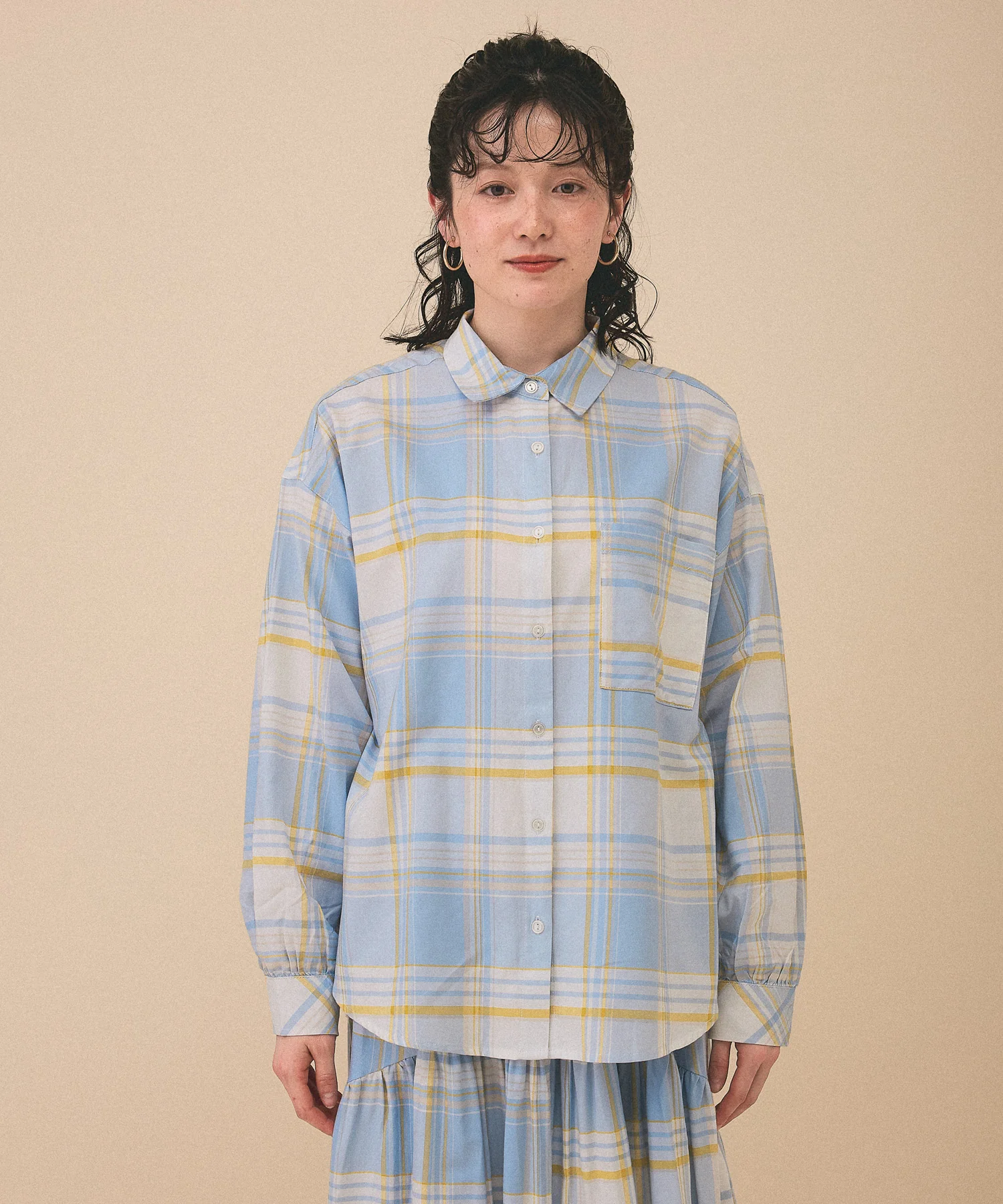 チェックポケ付きシャツチュニック - Image 16