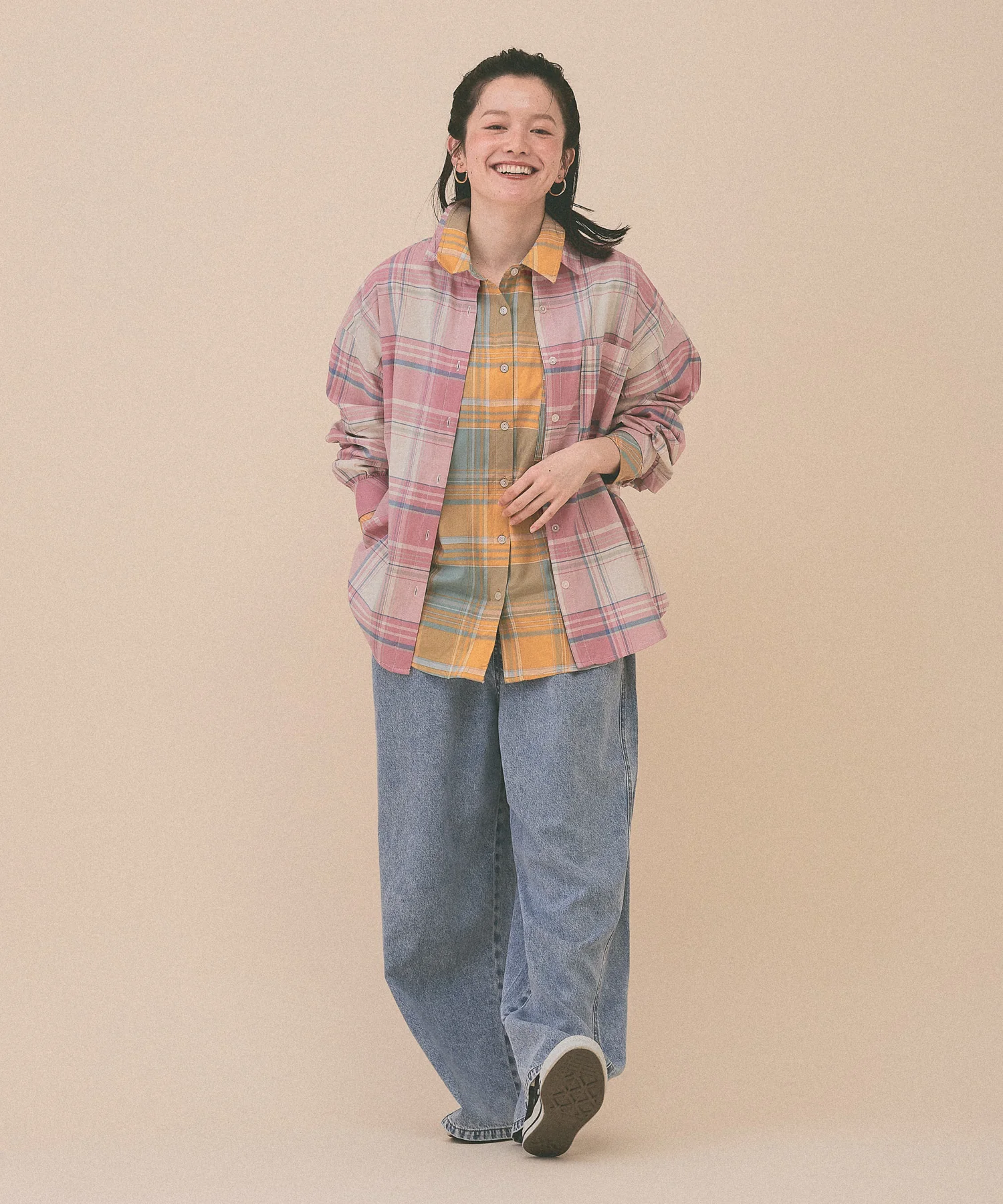 チェックポケ付きシャツチュニック - Image 8