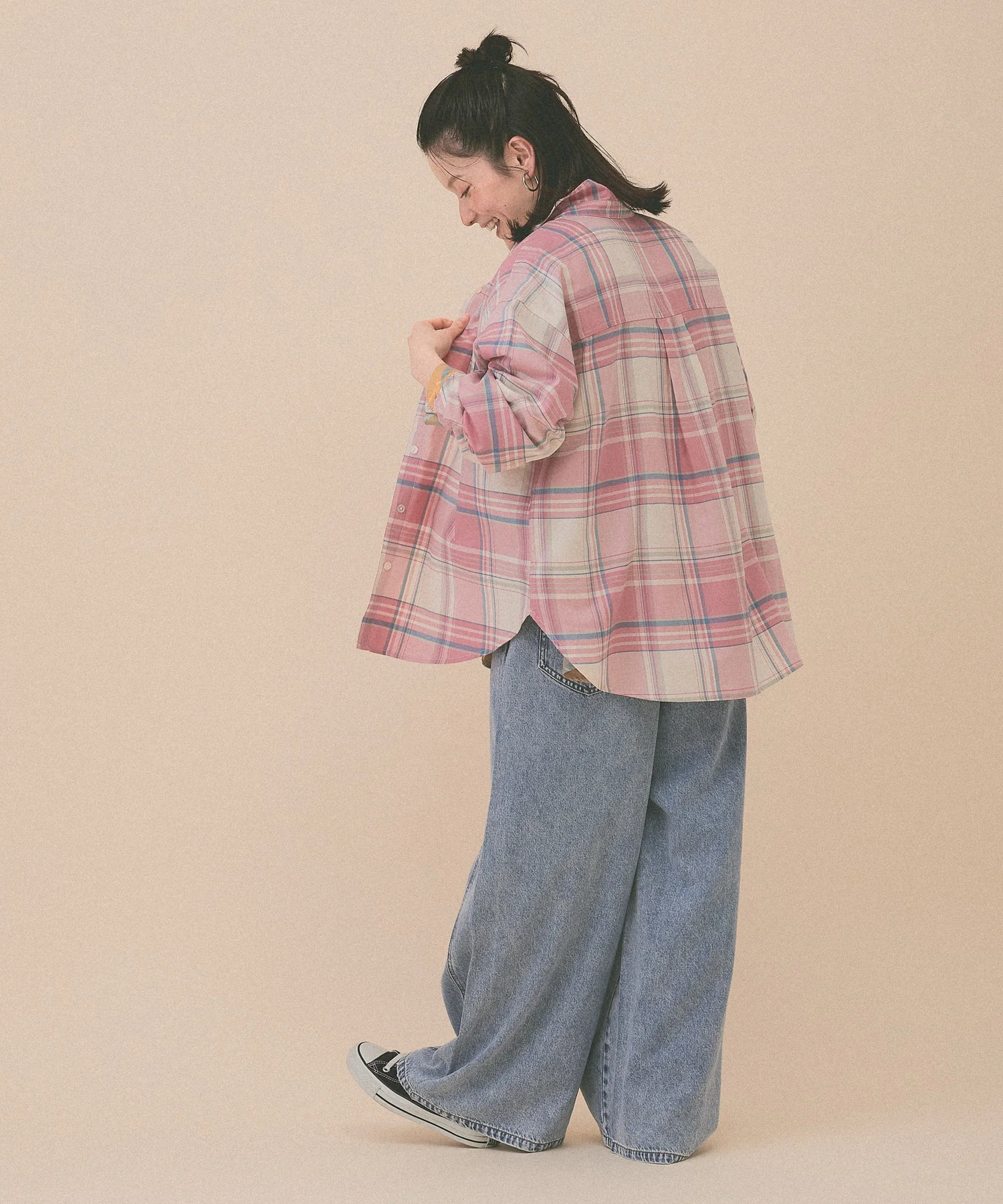 チェックポケ付きシャツチュニック - Image 9