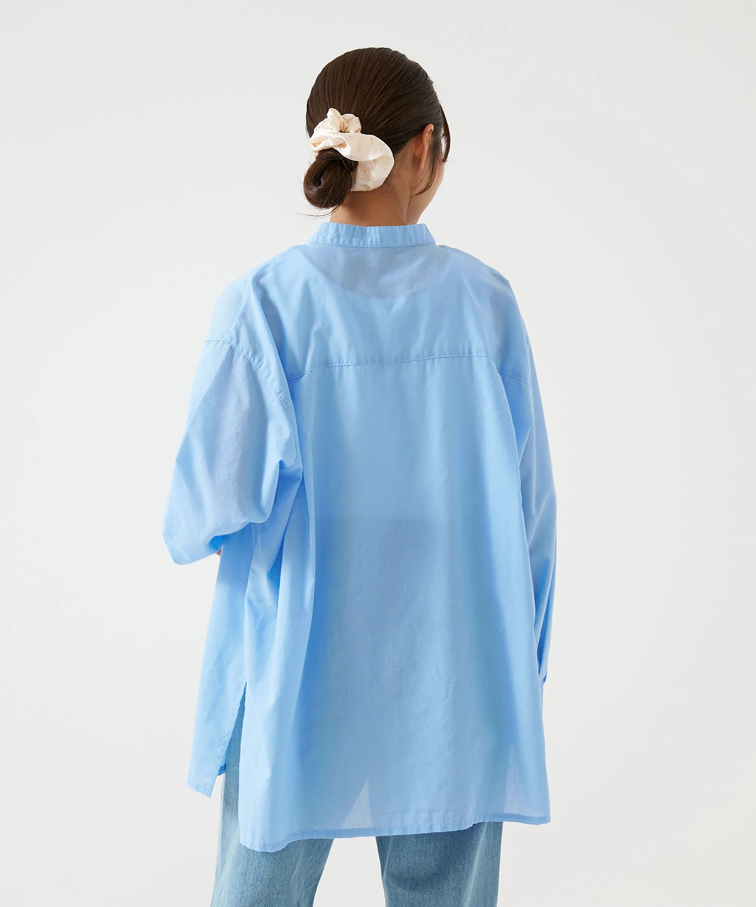 裾スリット長袖前開きチュニック - Image 10