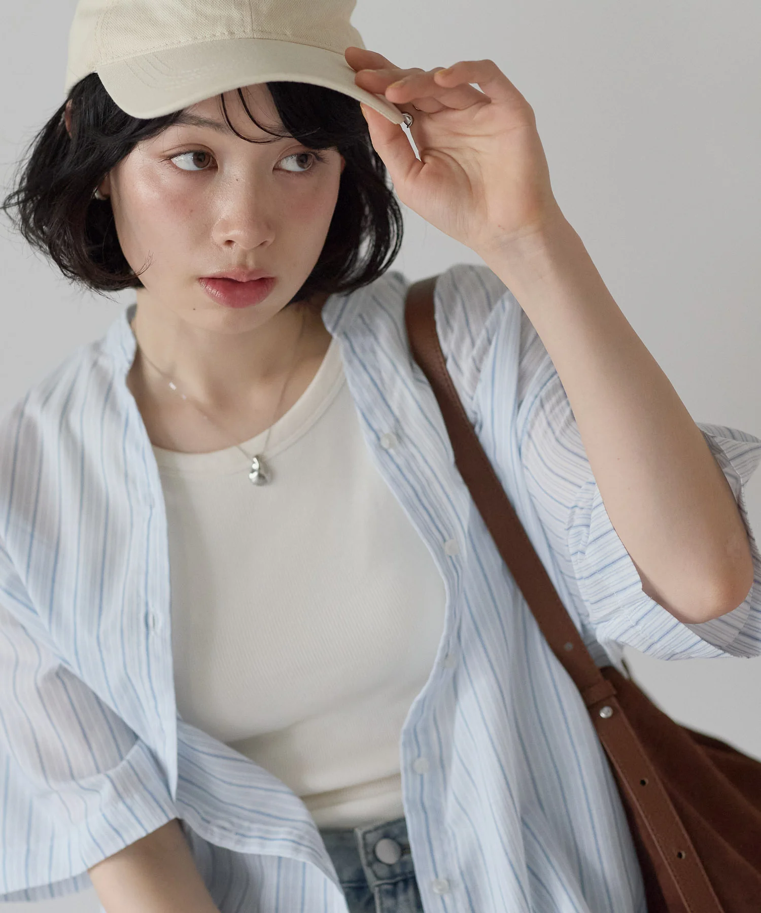 バックデザイン前開きスキッパーチュニック - Image 19