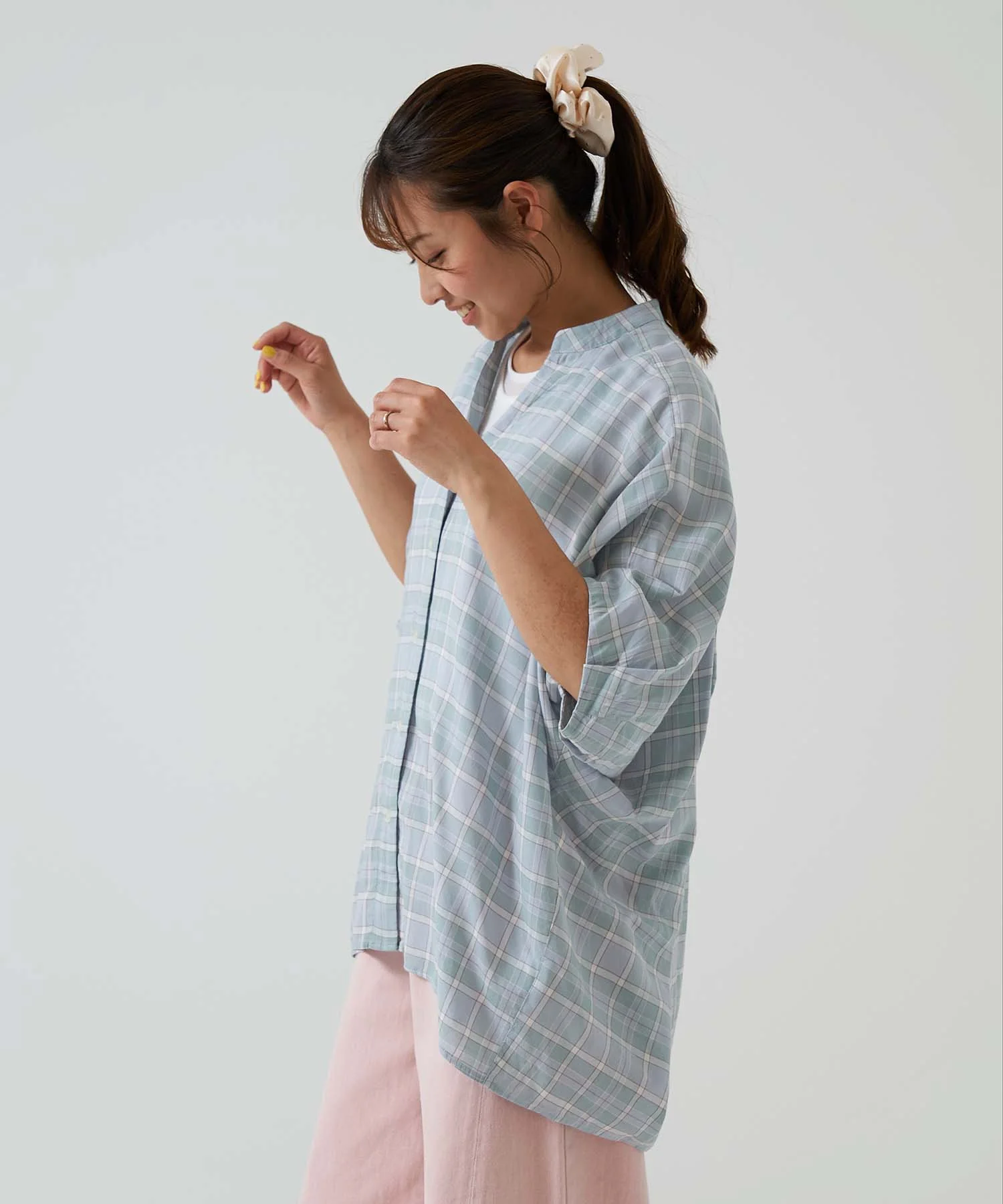コットンレーヨン袖バルーンドルマンチュニック - Image 12