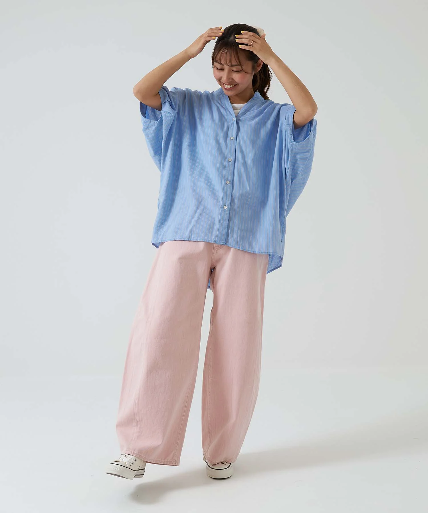 コットンレーヨン袖バルーンドルマンチュニック - Image 5