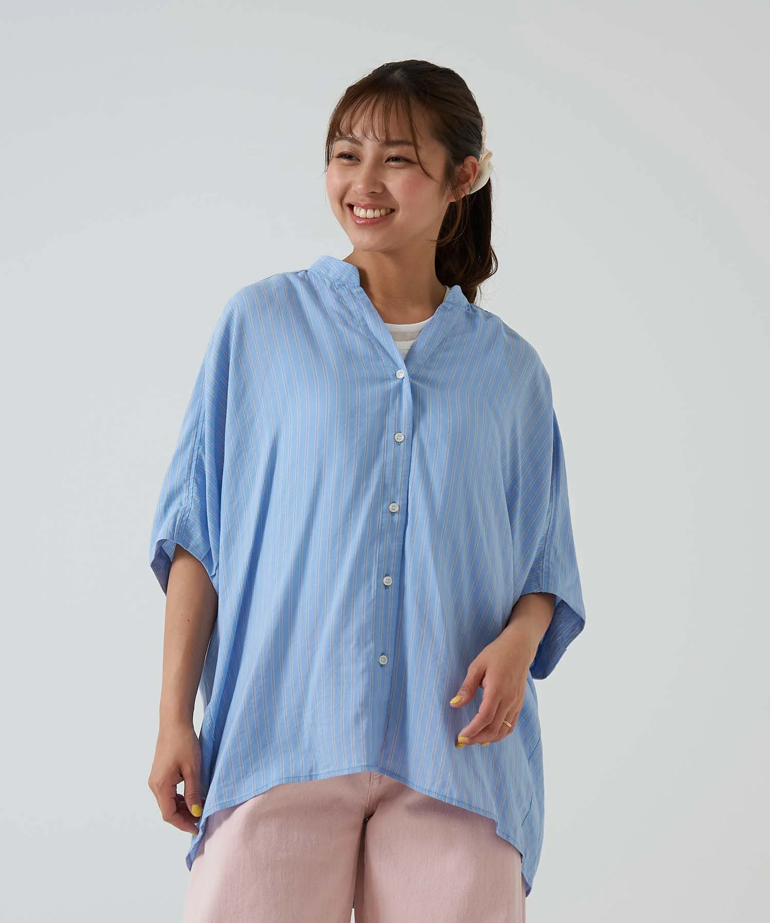 コットンレーヨン袖バルーンドルマンチュニック - Image 8