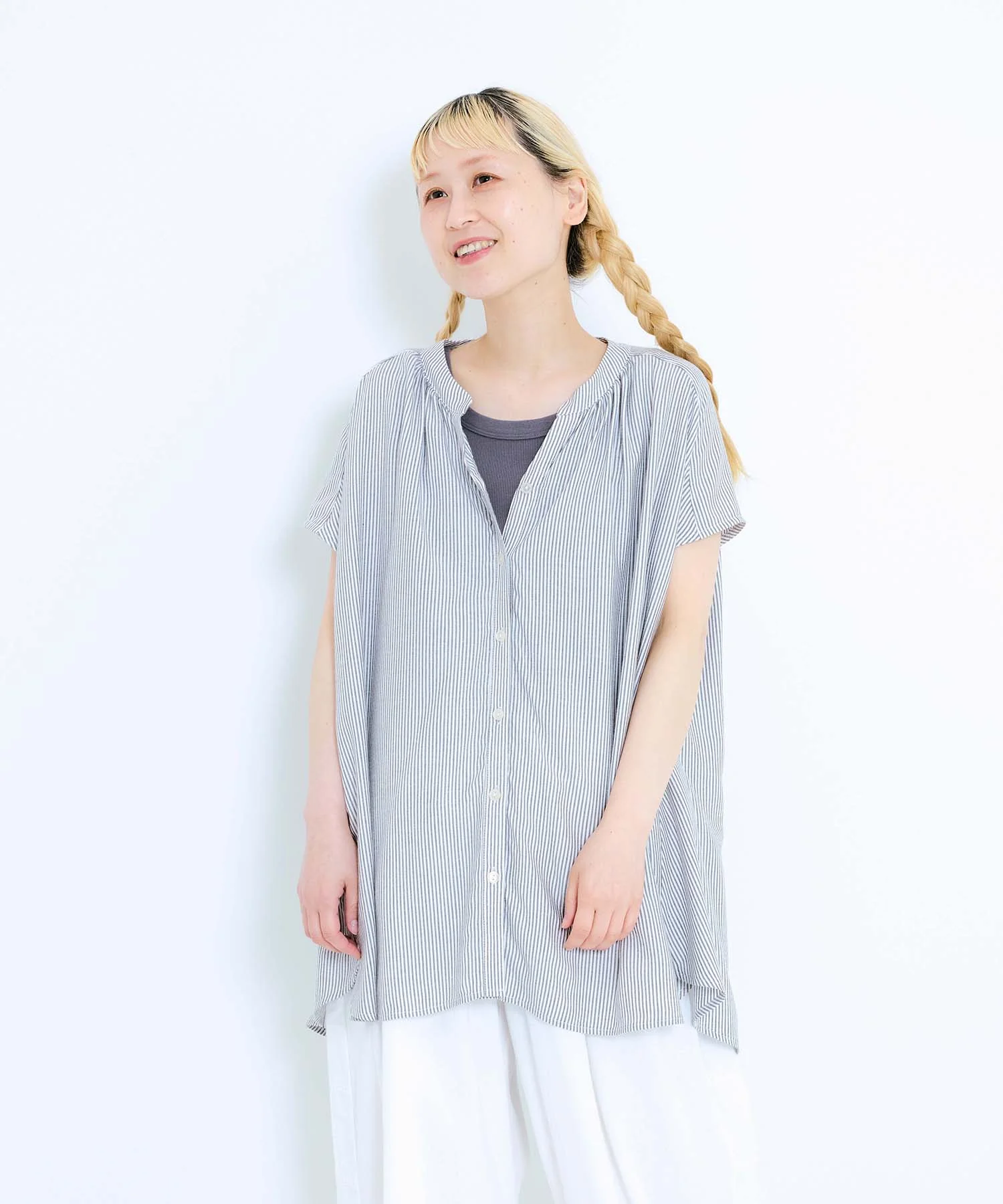 冷感ギャザーフレンチチュニック - Image 14