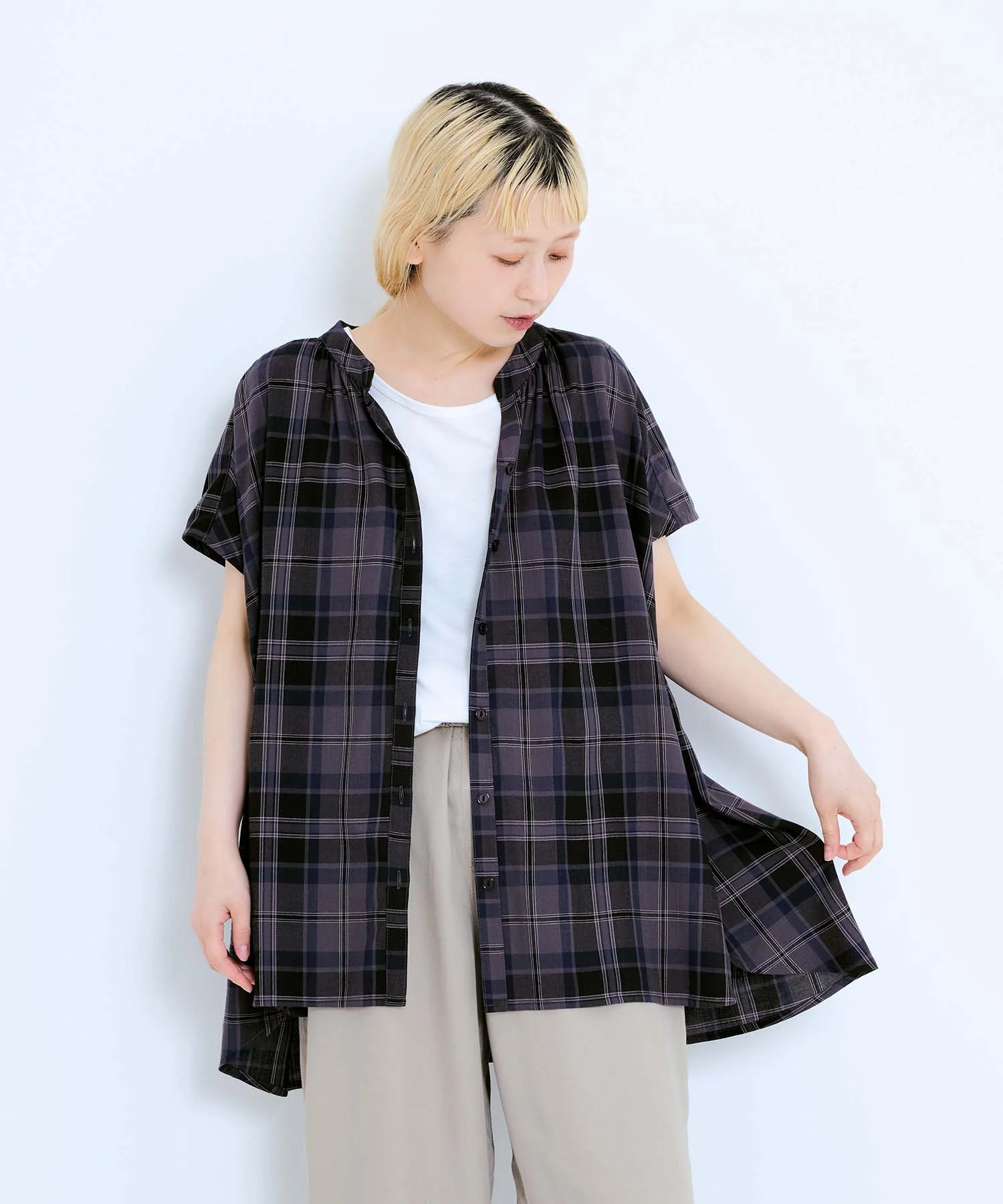 冷感ギャザーフレンチチュニック - Image 4