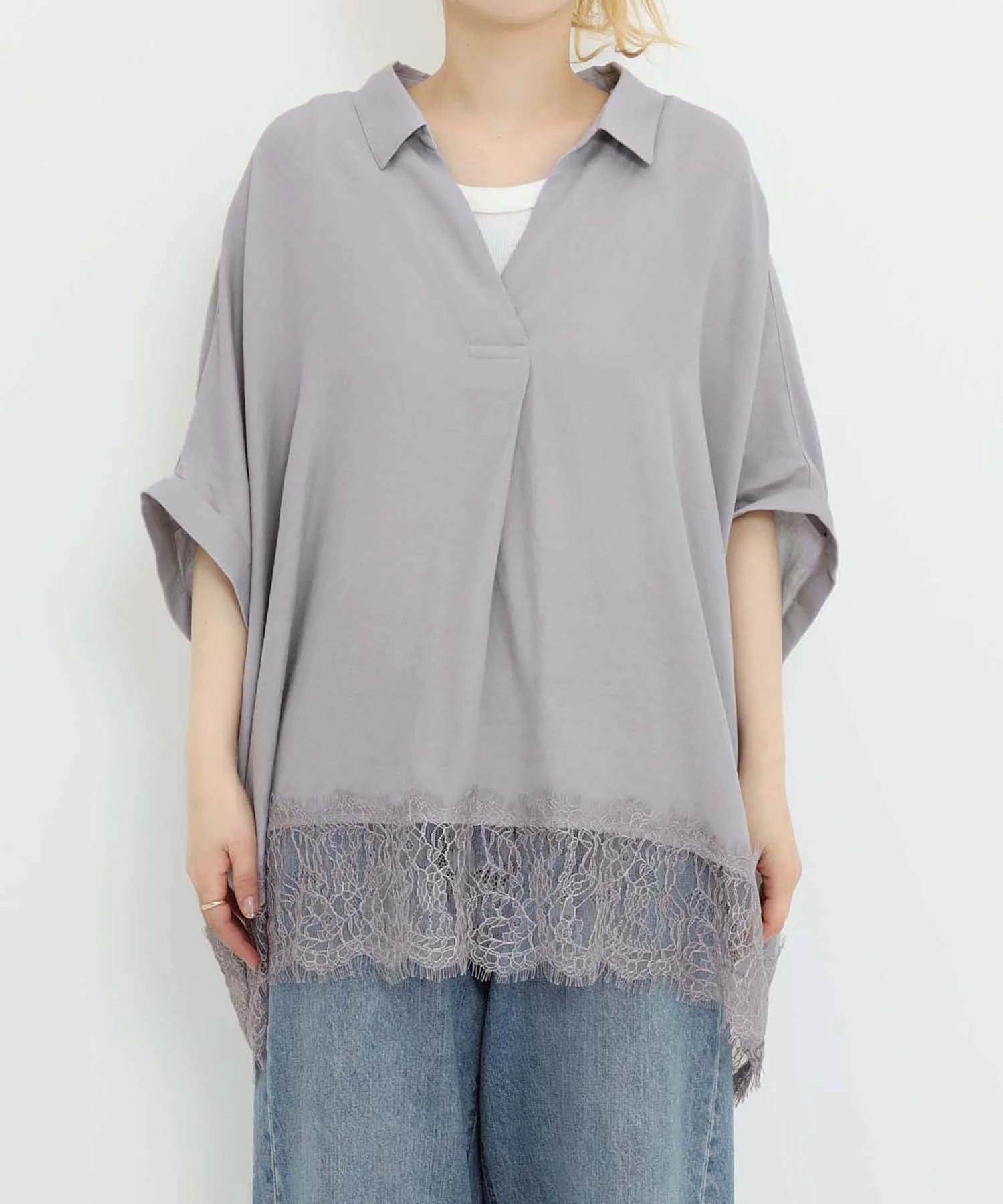 《7月3日入荷予定》裾レーススキッパーブラウス - Image 48