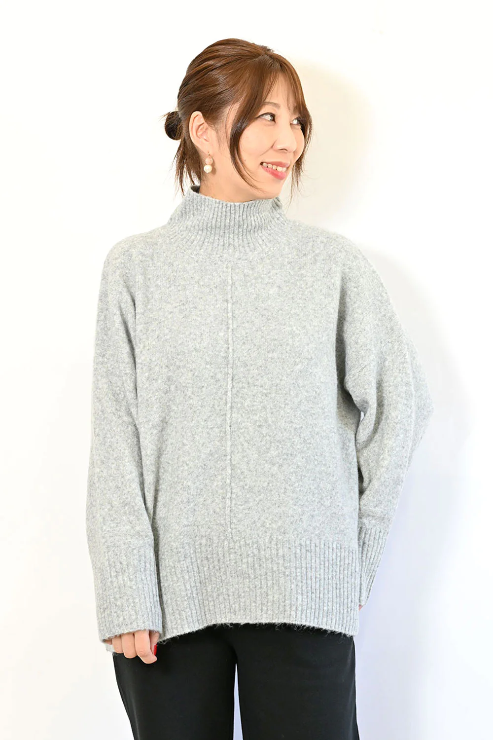 モチモチニットハイネックチュニック - Image 5