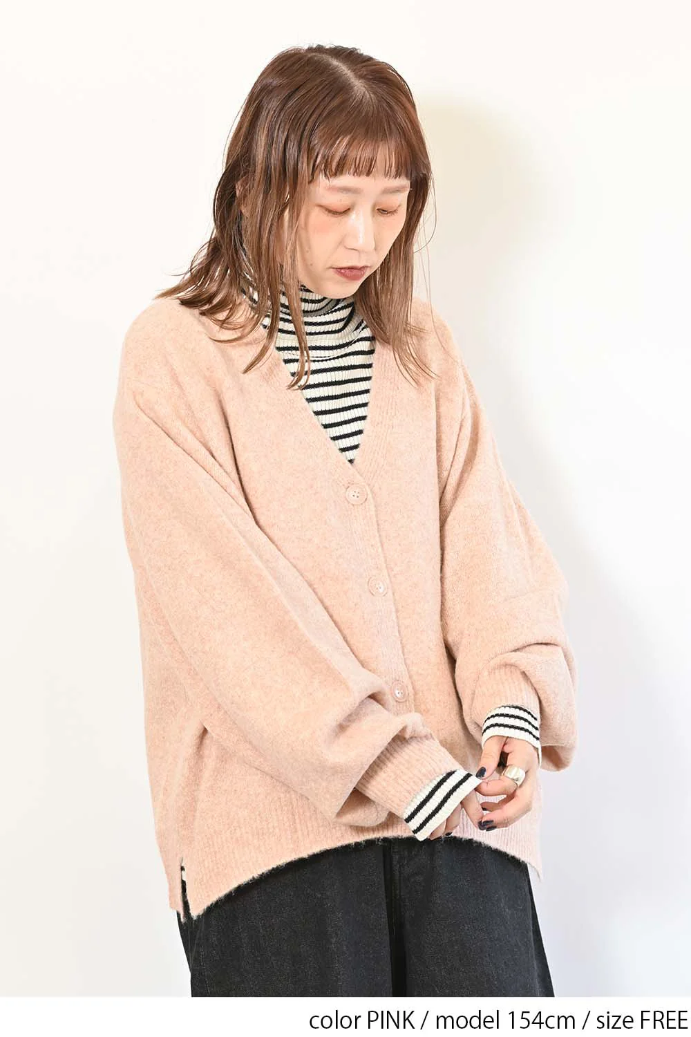 モチモチニット袖ボリュームカーディガン - Image 17