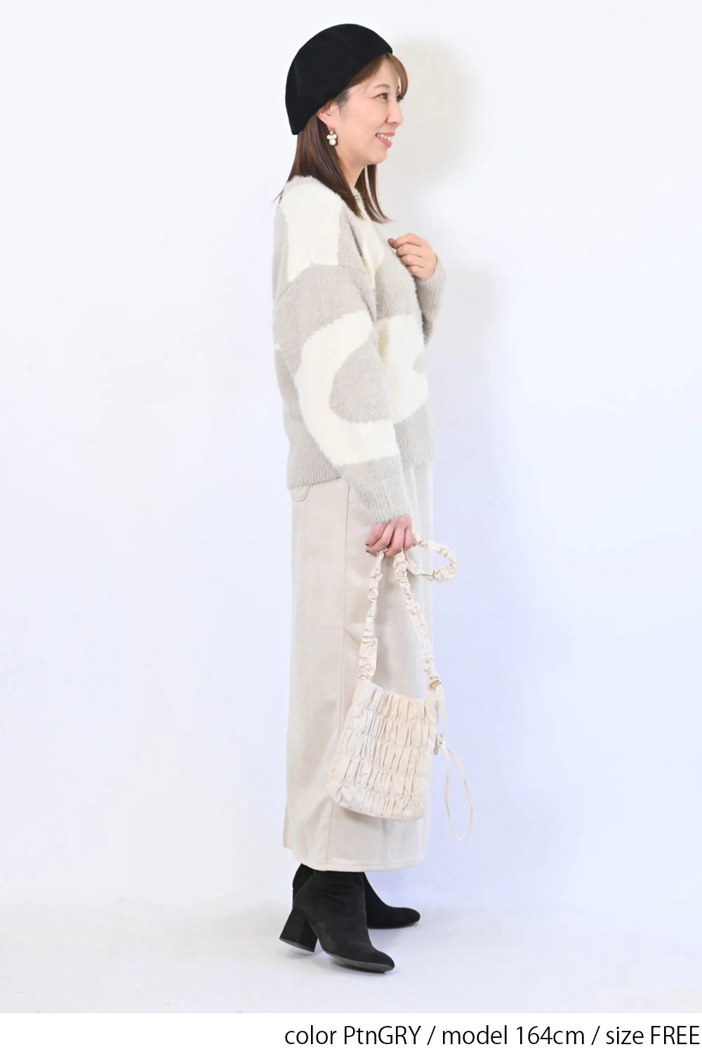 アート柄シャギーニットプルオーバー - Image 11
