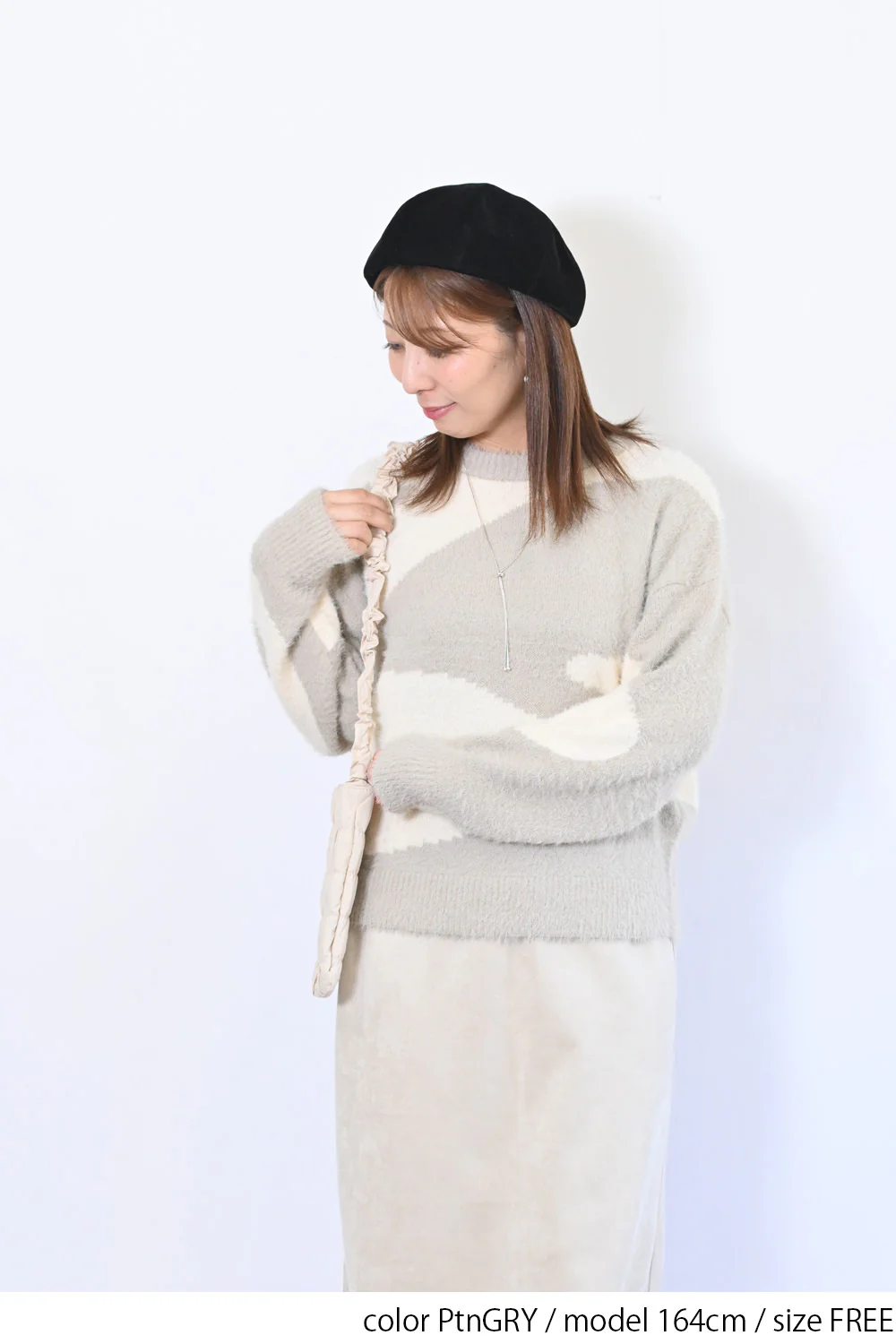 アート柄シャギーニットプルオーバー - Image 15