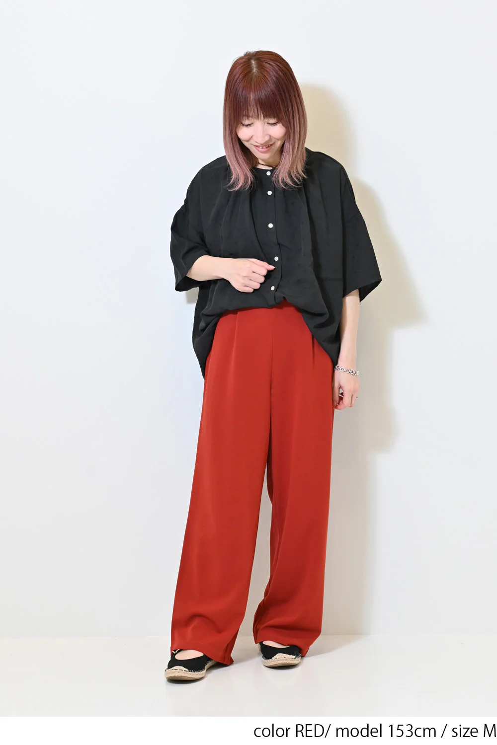【WEB限定】カットジョーゼットタックワイドパンツ - Image 27
