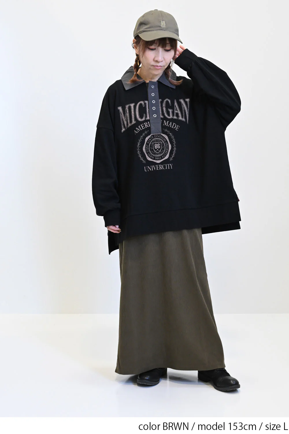 カットコーデュロイベイカースカート - Image 21