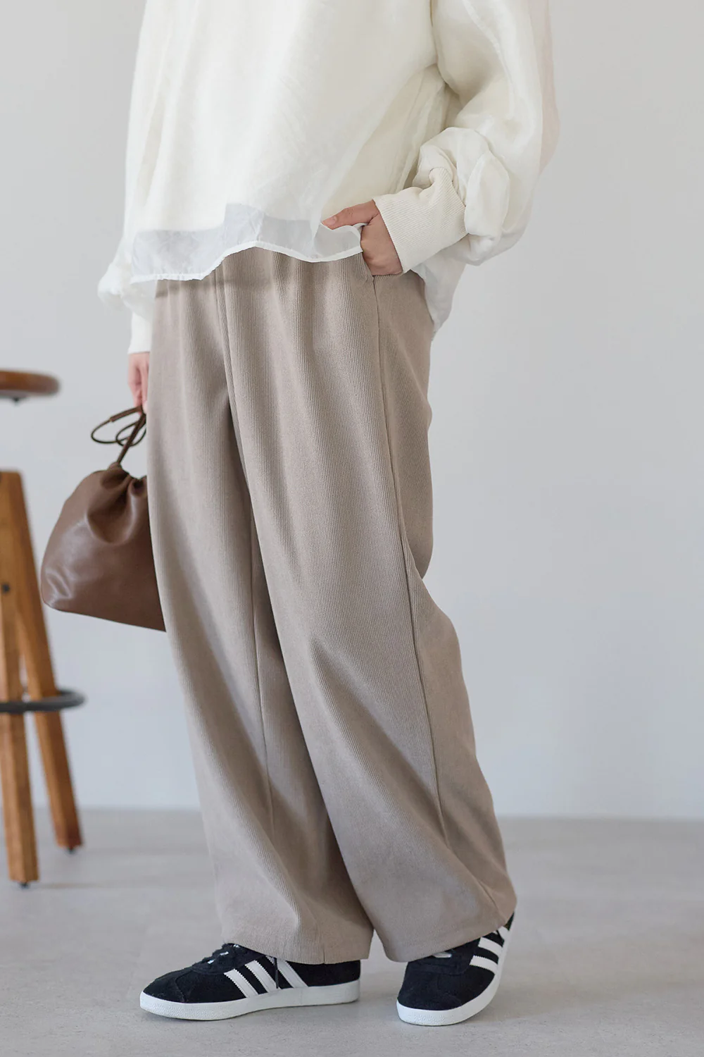コーデュロイ裏ボンディングワイドパンツ - Image 34