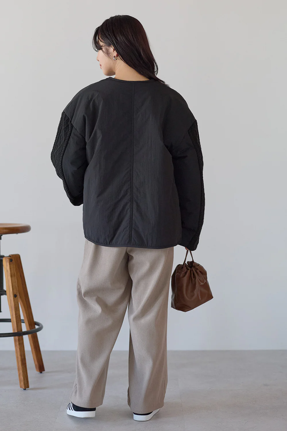 ニットケーブル切替中綿ジャケット - Image 29
