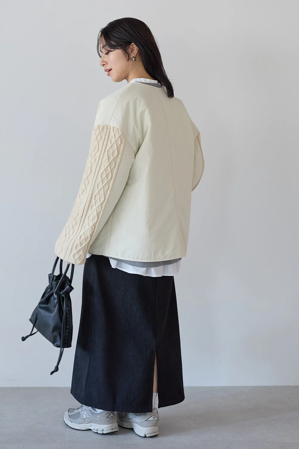 ニットケーブル切替中綿ジャケット - Image 38