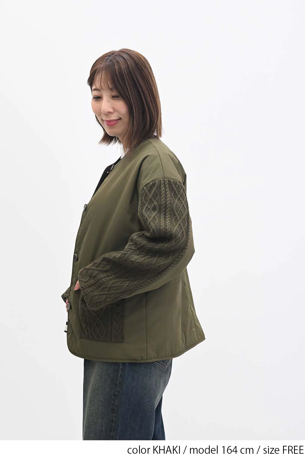 ニットケーブル切替中綿ジャケット - Image 61