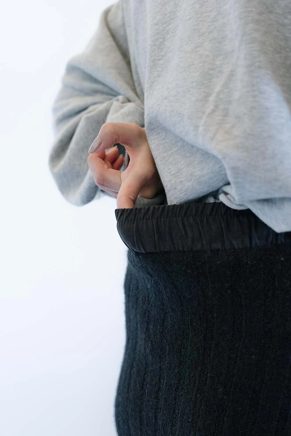ニットリブ編みナロースカート - Image 17