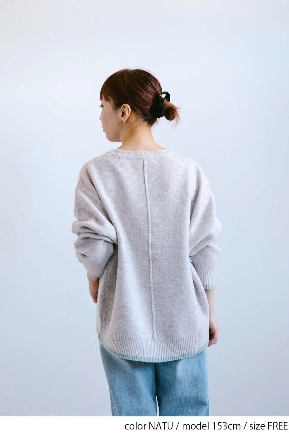 配色ニットクループルオーバー - Image 10
