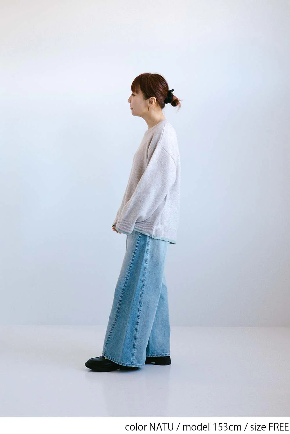 配色ニットクループルオーバー - Image 6