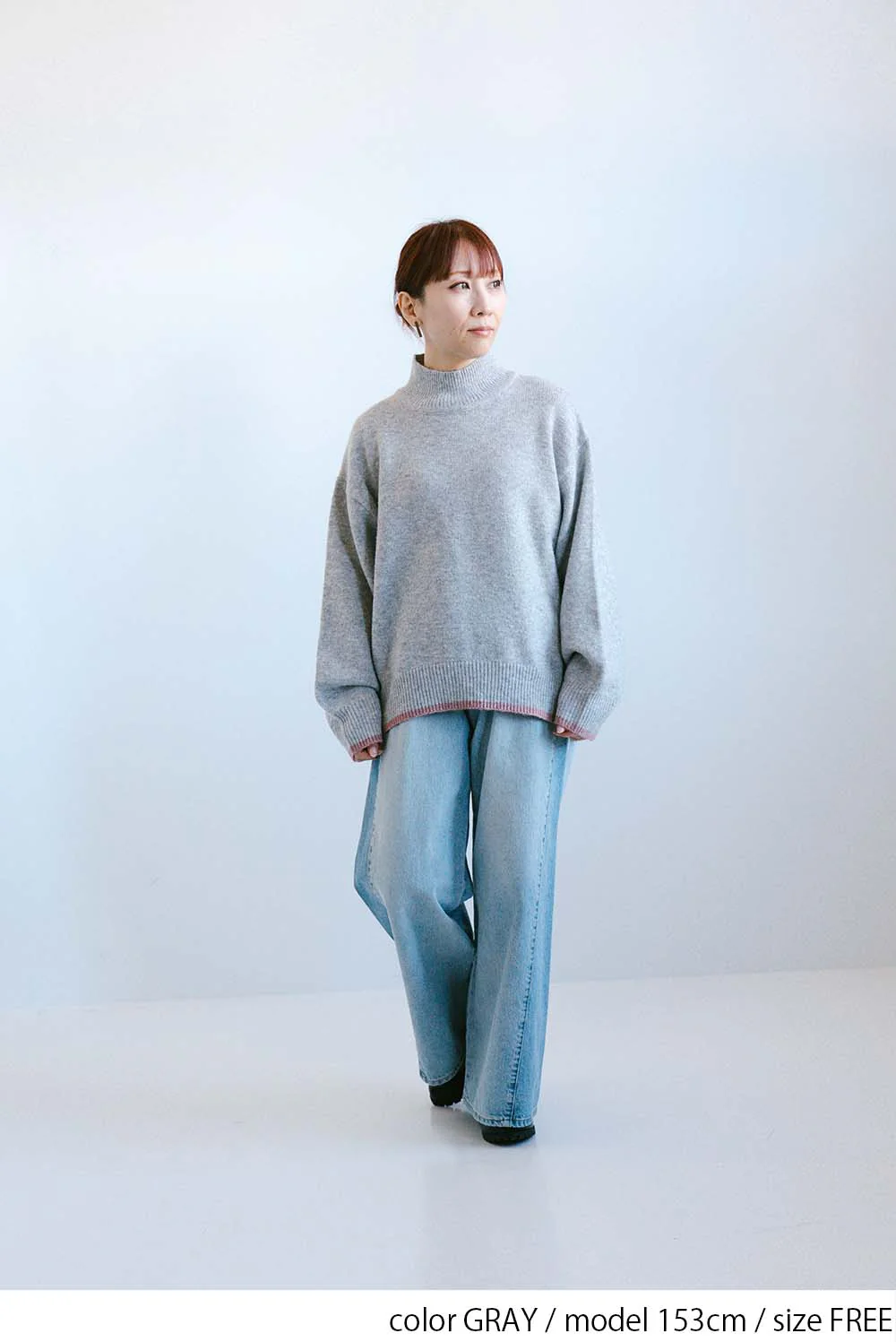 配色ニットハイネックプルオーバー - Image 11