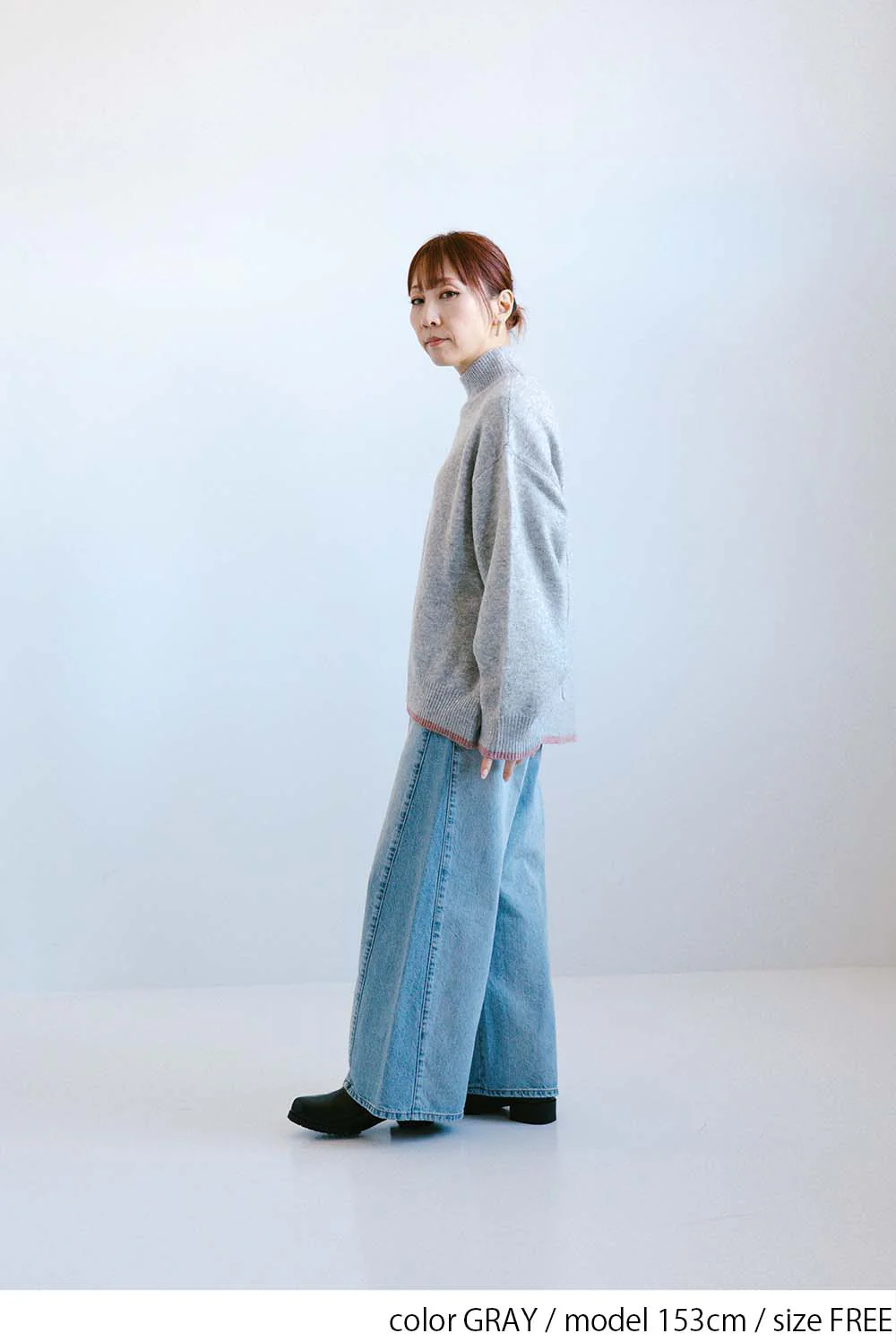 配色ニットハイネックプルオーバー - Image 12