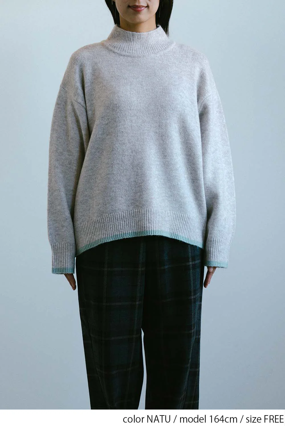 配色ニットハイネックプルオーバー - Image 17