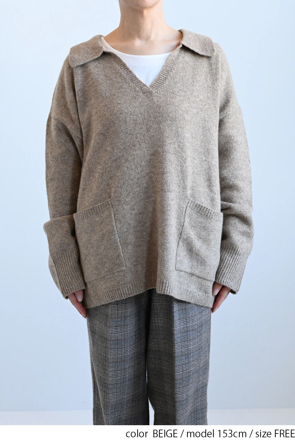 襟付きスキッパーニットプルオーバー - Image 13