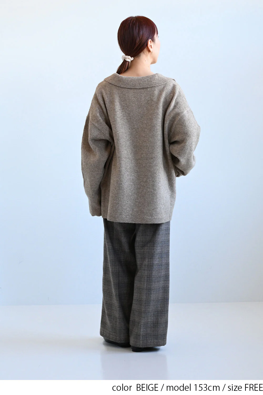 襟付きスキッパーニットプルオーバー - Image 6