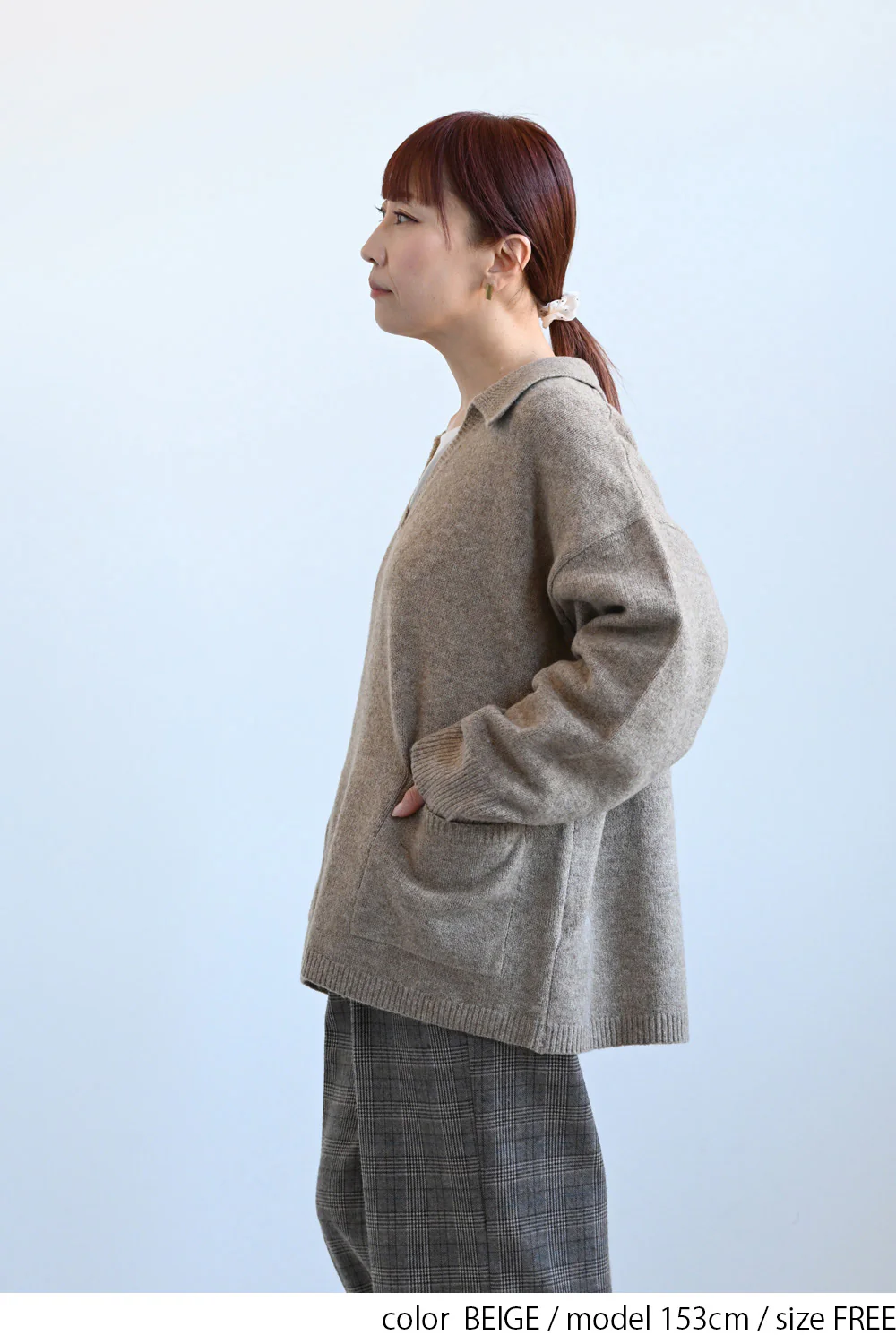 襟付きスキッパーニットプルオーバー - Image 8