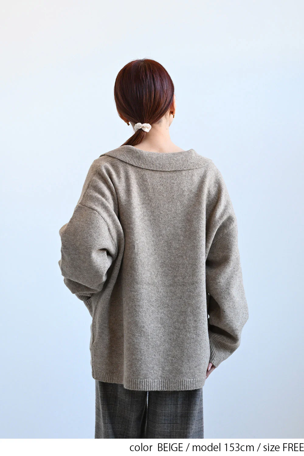 襟付きスキッパーニットプルオーバー - Image 9