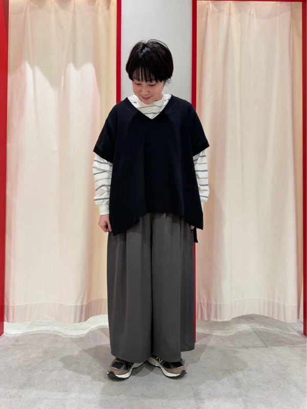 ニットVネックポンチョチュニック - Image 37