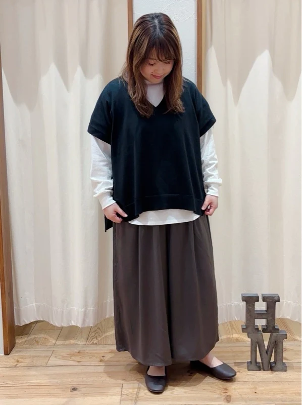 ニットVネックポンチョチュニック - Image 39