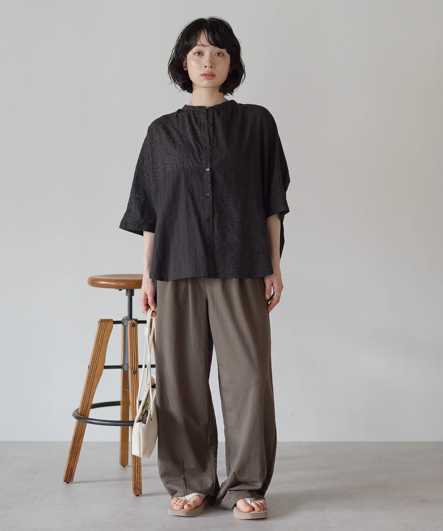 【接触冷感×選べる着丈】R/Nカノコタックワイドカーブパンツ - Image 19