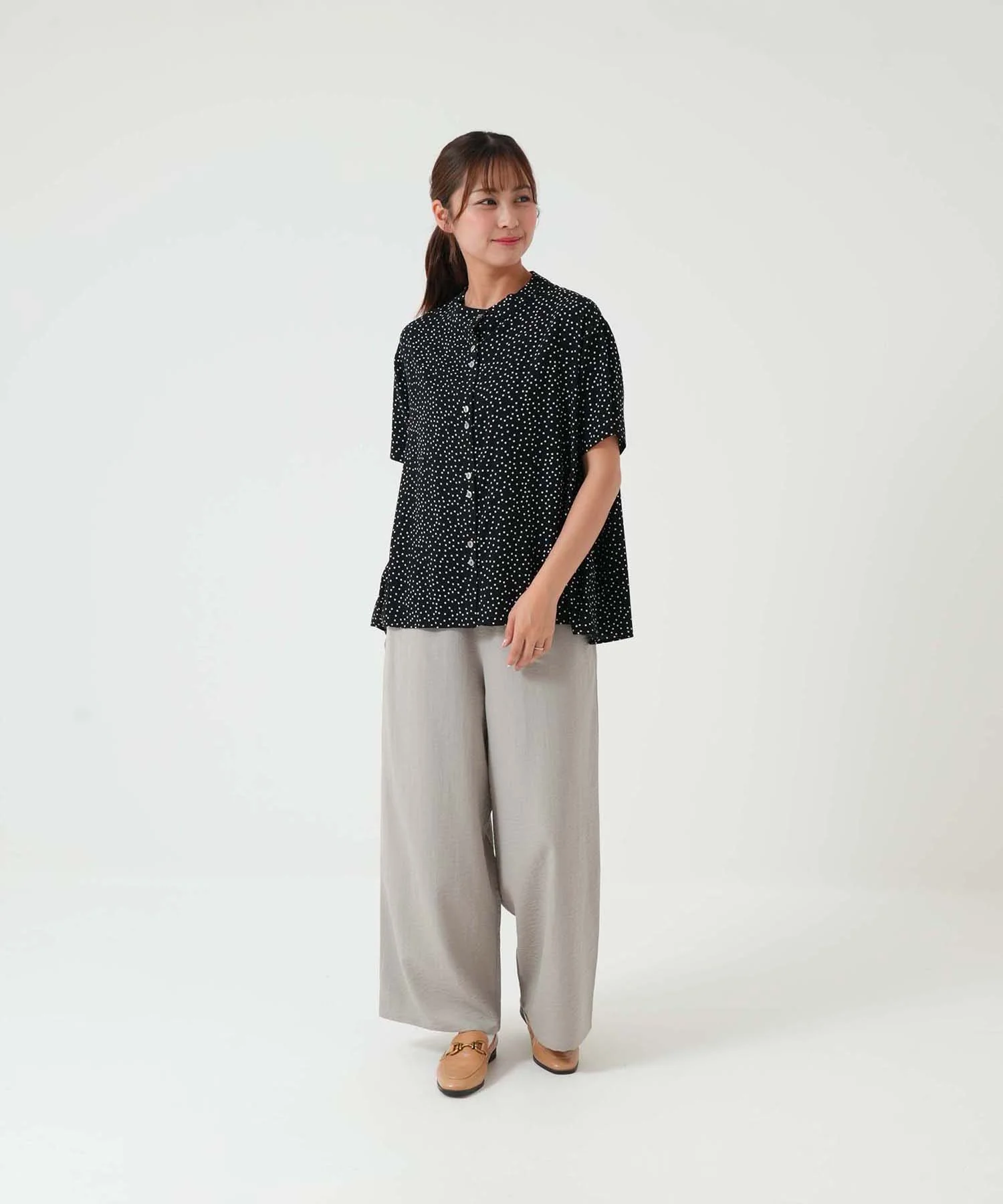 やわらかスラブウェストギャザーワイドパンツ - Image 30
