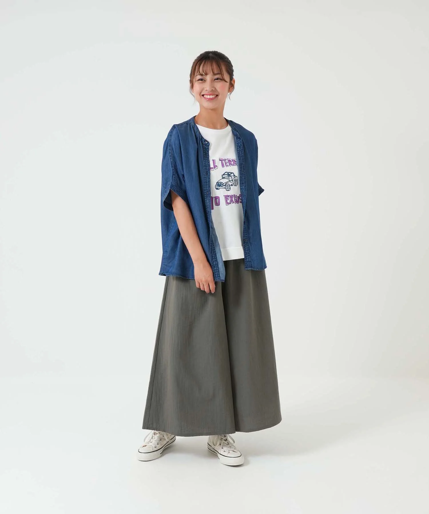 やわらかスラブギャザーワイドガウチョ - Image 6
